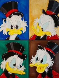 four times Scrooge Mc.Duck   40 x 50cm